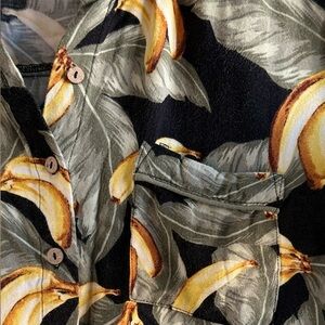 🍌🌴Banana Hawaiian Cropped Shirt